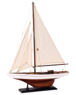 Ξύλινο Παραδοσιακό Καράβι 42x8xH56cm,Χρώμα Λευκό-Μπλε 50190319