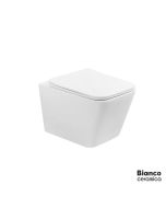 Λεκάνη Κρεμαστή LEXA/52,5 Rimless με κάλυμμα Slim Soft Close 9630SC, Bianco Ceramica White  LX11000SC-300