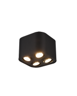 Cookie Σποτ με 4 Φώτα και Ντουί GU10 σε Μαύρο Χρώμα Trio Lighting 612900432