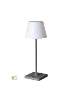 Πορτατίφ  Ø150xH380mm IP44 Επαναφορτιζόμενο USB Led 2w 170lm 4000K 3 Step Dimming Γκρι -Λευκό Viokef Happy 4276101