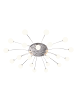 Bullet Μοντέρνα Μεταλλική Πλαφονιέρα Οροφής με Ενσωματωμένο LED σε Ασημί χρώμα 96cm Trio Lighting 641412107