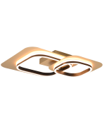 Lugo Μοντέρνα Μεταλλική Πλαφονιέρα Οροφής με Ενσωματωμένο LED σε Χρυσό χρώμα 54cm Trio Lighting 642910280