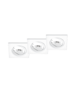 Jura Στρογγυλό Μεταλλικό Χωνευτό Σποτ με Ντουί GU10 σε Λευκό χρώμα 7x7cm Trio Lighting 650000331