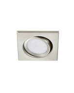 Rila Τετράγωνο Μεταλλικό Χωνευτό Σποτ με Ενσωματωμένο LED και Θερμό Λευκό Φως σε Ασημί χρώμα 3x3cm Trio Lighting 650210107
