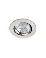Pamir Στρογγυλό Μεταλλικό Χωνευτό Σποτ με Ενσωματωμένο LED και Θερμό Λευκό Φως σε Ασημί χρώμα 8x8cm Trio Lighting 650510107