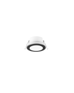 Aura Στρογγυλό Πλαστικό Χωνευτό Σποτ με Ενσωματωμένο LED και Θερμό Λευκό Φως σε Μαύρο χρώμα 8.2x8.2cm Trio Lighting 652310132