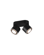 Taurus Διπλό Σποτ με Ενσωματωμένο LED και Θερμό Φως σε Μαύρο Χρώμα Trio Lighting 652910232