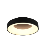 Girona Μοντέρνα Μεταλλική Πλαφονιέρα Οροφής με Ενσωματωμένο LED σε Μαύρο χρώμα 45cm Trio Lighting 671210132
