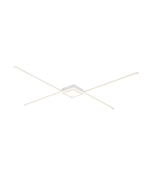 Oxford Μοντέρνα Μεταλλική Πλαφονιέρα Οροφής με Ενσωματωμένο LED σε Λευκό χρώμα 102cm Trio Lighting 674410331