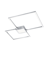 Hydra Μοντέρνα Μεταλλική Πλαφονιέρα Οροφής με Ενσωματωμένο LED σε Ασημί χρώμα 65cm Trio Lighting 676210307