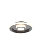 Ascari Μοντέρνα Μεταλλική Πλαφονιέρα Οροφής με Ενσωματωμένο LED σε Ασημί χρώμα 30cm Trio Lighting 680810306