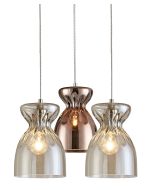 SE4314-03 DOMENICO PENDANT CONGAC-COPPER GLASS Γ4+ HOMELIGHTING 77-3718