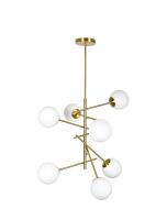 SE 110-7 PRATO PENDANT BRASS GOLD WITH 7 OPAL GLASSES Φ15 Γ4 HOMELIGHTING 77-4492