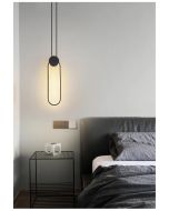 Φωτιστικό Κρεμαστό 20x5xH100cm Μαύρο Led 3CCT 3000-4000-6500K 15w Homelighting Ello 77-50488