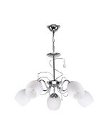 KQ 2221/5 FERROW PENDANT CHROME-OPAL GLASS Ζ3 HOMELIGHTING 77-8084