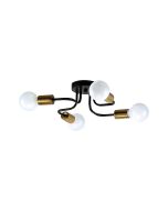KQ 2633/4 MILES BLACK AND BRASS GOLD CEILING LAMP Δ4 HOMELIGHTING 77-8097