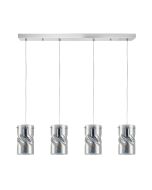 KQ S0616-4 TWIST SMOKEY PENDANT GLASS HOMELIGHTING 77-8183