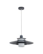 SE21-GR-40 BARI GREY METAL PENDANT OPAL GLASS Z3 HOMELIGHTING 77-8223