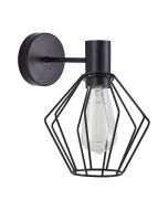 SE21-BL-16-GR1 ADEPT BLACK WALL LAMP BLACK METAL GRID+ HOMELIGHTING 77-8314