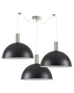 SE21-NM-4-NM3-MS40 ADEPT TUBE Nickel Matt Pendant Black Metal Shade+ HOMELIGHTING 77-8408