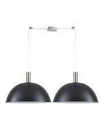 SE21-NM-4-NM2-MS50 ADEPT TUBE Nickel Matt Pendant Black Metal Shade+ HOMELIGHTING 77-8413