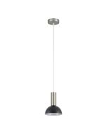 SE21-NM-4-MS3 ADEPT TUBE Nickel Matt Pendant Black Metal Shade+ HOMELIGHTING 77-8463