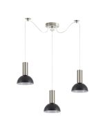 SE21-NM-4-NM3-MS3 ADEPT TUBE Nickel Matt Pendant Black Metal Shade+ HOMELIGHTING 77-8465