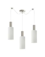 SE21-NM-4-NM3-GL3 ADEPT TUBE Nickel Matt Pendant White Glass+ HOMELIGHTING 77-8472