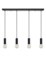 SE21-BL-4-4BL ADEPT TUBE Black Pendant+ HOMELIGHTING 77-8482