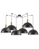 SE21-GM-4-BL6-MS40 ADEPT TUBE Gold Matt Pendant Black Metal Shade+ HOMELIGHTING 77-8589