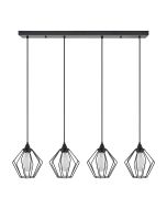 SE21-BL-B10-4BL-GR1 ADEPT PENDANT Black Metal Grid Pendant+ HOMELIGHTING 77-8752