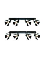 GU12015A-4B (x2) Mystik Packet Metal black ceiling lamp with rotating heads+ HOMELIGHTING 77-8866