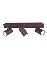 Marley Τριπλό Σποτ με Ντουί GU10 σε Καφέ Χρώμα Trio Lighting 802400324