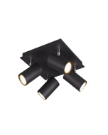 Marley Σποτ με 4 Φώτα και Ντουί GU10 σε Μαύρο Χρώμα Trio Lighting 802430432