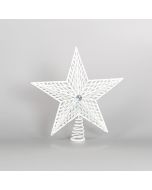 ΠΛΑΣΤΙΚΗ ΚΟΡΥΦΗ ΔΕΝΤΡΟΥ, GLITTER, ΛΕΥΚΟ, 29,5x33cm Eurolamp 600-44938
