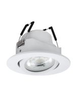 Χωνευτό Σποτ Στρογγυλό Λευκό 8,8x8,8cm LED 2700-6500K 345lm Ρυθμιζόμενο Εφαρμογή-Τηλεχειριστήριο Eglo Saliceto 99671