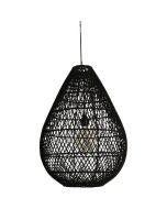 ΦΩΤΙΣΤΙΚΟ ΚΡΕΜΑΣΤΟ ΜΟΝΟΦΩΤΟ Ε27 MAX 60WD370X500 RATTAN  ΜΑΥΡΟ ARTE ILLUMINA KAI Eurolamp 144-33020