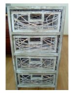 Συρταριέρα 40x30xH78cm Ξύλινη 4 Συρτάρια Etoile BB-756