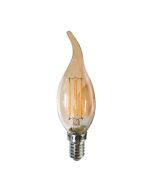 E14 CANDLE TIP AMBER DIM 4W 2700K 230V AC 390LM RA80 LED COG ACA DECO4WWTIPDIMAM