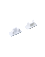 SET OF WHITE PLASTIC END CAPS FOR P109, 1PC WITH HOLE & 1PC WITHOUT HOLE  ACA EP109
