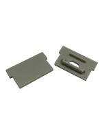 SET OF GREY PLASTIC END CAPS FOR P131, 1PC WITH HOLE & 1PC WITHOUT HOLE ACA EP131
