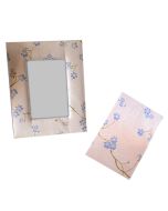 Σετ Υφασμάτινη Κορνίζα & Σημειωματάριο 19x24x1cm & 13x18x1cm σε Γαλάζιες Αποχρώσεις Etoile KK-411/412B