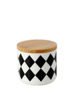 Κεραμικό Δοχείο 260ml 8,6x8cm Ασπρόμαυρο Μοτίβο Etoile MB-1831A