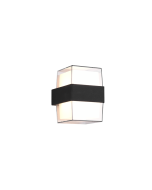 Molina Στεγανή Επιτοίχια Πλαφονιέρα Εξωτερικού Χώρου με Ενσωματωμένο LED σε Μαύρο Χρώμα R22062142 Trio Lighting R22062142
