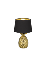 Pineapple Πορτατίφ με Μαύρο Καπέλο και Χρυσή Βάση Trio Lighting R50431079