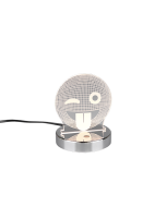 Smiley Επιτραπέζιο Διακοσμητικό Φωτιστικό με Φωτισμό RGB LED σε Ασημί Χρώμα Trio Lighting R52641106