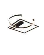 Pivot Μοντέρνα Μεταλλική Πλαφονιέρα Οροφής με Ενσωματωμένο LED σε Μαύρο χρώμα 54.5cm Ματ Trio Lighting R62162132