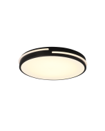Πλαφονιέρα Οροφής 40cm Μοντέρνα Πλαστική Black Matt LED 24w 2700-6500K 2500lmTrio Lighting Tacoma R62241132