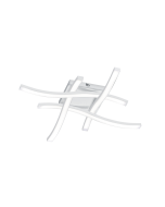 Route Μοντέρνα Μεταλλική Πλαφονιέρα Οροφής με Ενσωματωμένο LED σε Λευκό χρώμα 46cm Ματ Trio Lighting R62474131