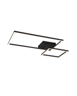 Padella Μοντέρνα Μεταλλική Πλαφονιέρα Οροφής με Ενσωματωμένο LED σε Μαύρο χρώμα 63cm Trio Lighting R62642432